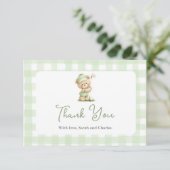 Golf Baby Shower Thank You Card Dankeskarte (Stehend Vorderseite)