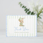 Golf Baby Shower Thank You Card Dankeskarte (Stehend Vorderseite)