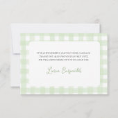 Golf Baby Shower Thank You Card Dankeskarte (Rückseite)