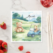Golf-Babyboy auf Putting-Green Serviette (Beispiel)