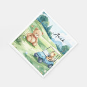 Golf-Babyboy auf Putting-Green Serviette (Ecke)