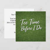 Golf Bachelor Par-Tee Golf Thema Einladung | Tee Z (Vorne/Hinten)