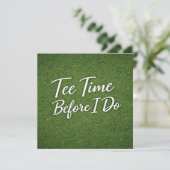 Golf Bachelor Par-Tee Golf Thema Einladung | Tee Z (Stehend Vorderseite)