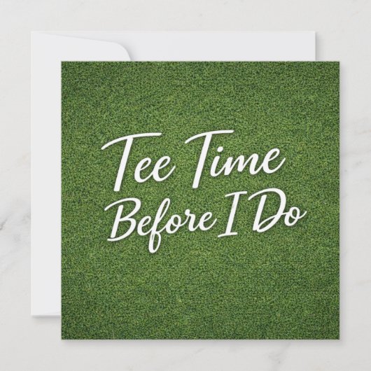 Golf Bachelor Par-Tee Golf Thema Einladung | Tee Z (Vorderseite)