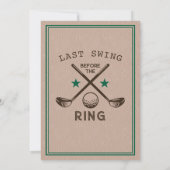 Golf Bachelor Party Einladung (Rückseite)