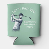 Golf Bachelor Party Elegantes Grün Dosenkühler (Vorderseite)