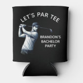 Golf Bachelor Party Elegantes Schwarzes Meer Dosenkühler (Vorderseite)