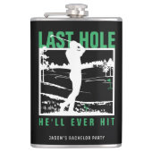 Golf Bachelor Party Funny Last Hole Er wird jemals Flachmann (Vorderseite)