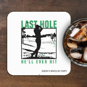 Golf Bachelor Party Funny Last Hole Er wird jemals Rechteckiger Pappuntersetzer