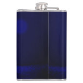 Golf Bachelor Party Golf Ball und Golfplatz blau Flachmann (Rückseite)