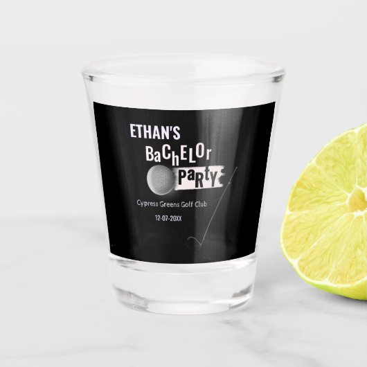 Golf Bachelor Party - Golferlebnis - Golfspiel Schnapsglas (Vorderseite)