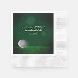 Golf Bachelor Party Golfers Party Green Golf Ball Serviette