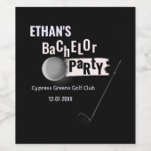 Golf Bachelor Party Golfing Golfer Minimal Stilvol Weinetikett (Einzelnes Label)