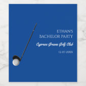 Golf Bachelor Party Golfing Golfer Minimal Stilvol Weinetikett (Einzelnes Label)