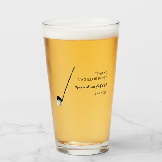 Golf Bachelor Party - Golftrip Classic Stilvoll Glas (Vorne (Gefüllt))
