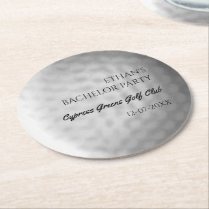 Golf Bachelor Party - Golftrip Classic Stilvoll Runder Pappuntersetzer