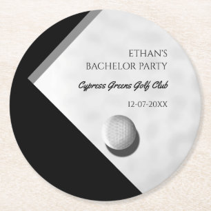 Golf Bachelor Party - Golftrip Classic Stilvoll Runder Pappuntersetzer