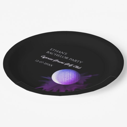 Golf Bachelor Party - Golftrip Pappteller (Schrägansicht)