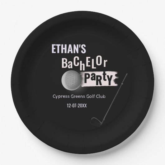 Golf Bachelor Party - Golftrip Pappteller (Vorderseite)
