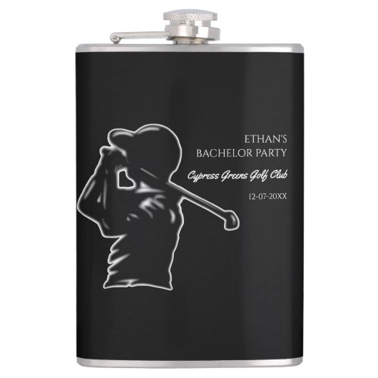 Golf Bachelor Party - Golfurlaub Klassisch Stilvol Flachmann (Vorderseite)
