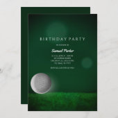 Golf Bachelor Party Green - Golf Ball - Golfer Einladung (Vorne/Hinten)