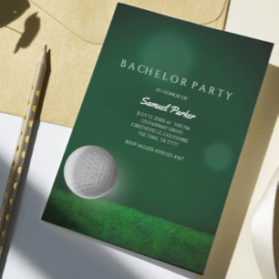 Golf Bachelor Party Green - Golf Ball - Golfer Einladung