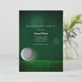 Golf Bachelor Party Green - Golf Ball - Golfer Einladung (Stehend Vorderseite)