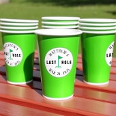 Golf Bachelor Party Letztes Loch Runder Aufkleber