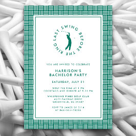 Golf Bachelor Party Letztes Swing vor dem Ring Einladung
