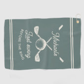 Golf Bachelor Party Letztes Swing vor dem Ring Golfhandtuch (Horizontal)