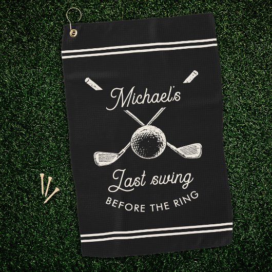 Golf Bachelor Party Letztes Swing vor dem Ring Golfhandtuch