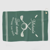 Golf Bachelor Party Letztes Swing vor dem Ring Golfhandtuch (Horizontal)