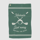 Golf Bachelor Party Letztes Swing vor dem Ring Golfhandtuch (Vorderseite)