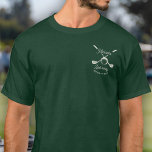 Golf Bachelor Party Letztes Swing vor dem Ring T-Shirt<br><div class="desc">Schauen Sie ins Party! Dieser maßgeschneiderte Bachelor T - Shirt mit Design,  wo die Tasche wäre lustig,  stilvoll und perfekt für Trauzeugen an einem Golfwochenende.</div>