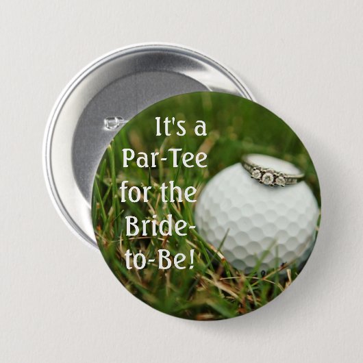 Golf bachelorette Knopf Button (Vorne & Hinten)
