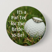 Golf bachelorette Knopf Button (Vorderseite)