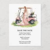 Golf  Bachelorette woman golfer is golfing  Postkarte (Vorderseite)