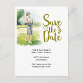 Golf  Bachelorette woman golfer is golfing Postkarte (Vorderseite)