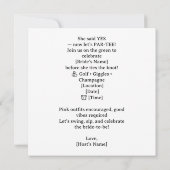 Golf Bachelorette Woman Golfer Is Golfing  Save The Date (Rückseite)