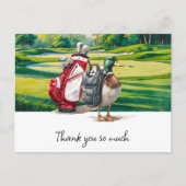 Golf Bag danke Karte Golfplatz Aquarell (Vorderseite)