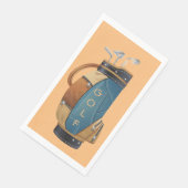 Golf Bag Design Gast Handtuch Napkins Serviette (Ecke)