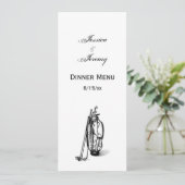 Golf Bag Golf Clubs Black Einladung (Stehend Vorderseite)