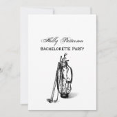 Golf Bag Golf Clubs Black Einladung (Vorderseite)