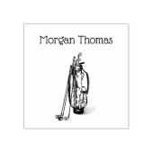 Golf Bag Golf Clubs Black Gummistempel (Prägung)