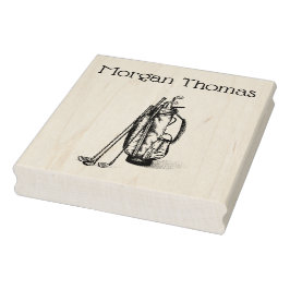 Golf Bag Golf Clubs Black Gummistempel