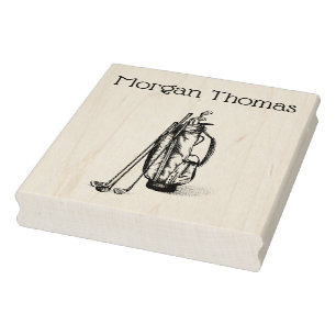 Golf Bag Golf Clubs Black Gummistempel