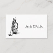 Golf Bag Golf Clubs Black Visitenkarte (Vorderseite)