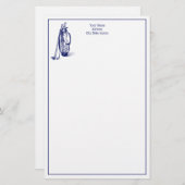 Golf Bag Golf Clubs Blue Briefpapier (Vorne/Hinten)