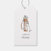 Golf Bag Golfers Geschenkanhänger (Vorderseite)