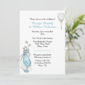 Golf Bag Hochzeitsfeier Einladung (Stehend Vorderseite)